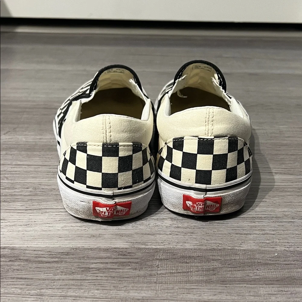 Classic Slip-On Checkerboard Vans, Size 11 - Picture 3 of 7